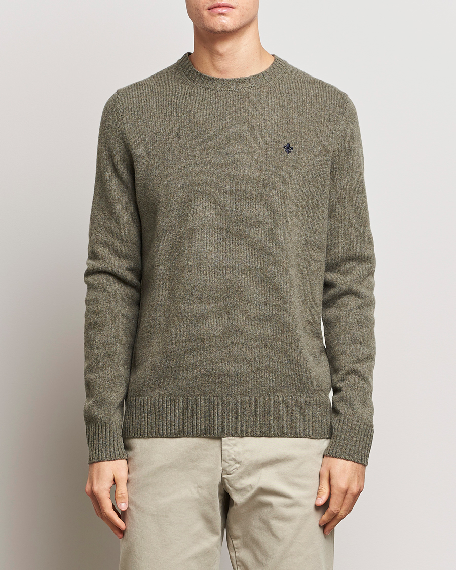 Heren | Truien | Morris | Newton Crew Neck Olive