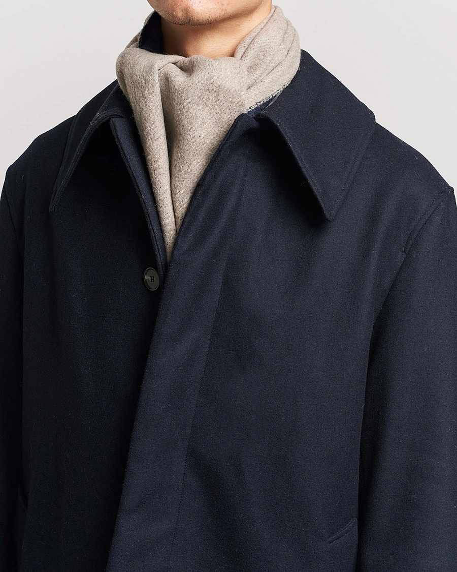 Homme | Morris Double Face Wool Scarf Navy | Morris | Double Face Wool Scarf Navy