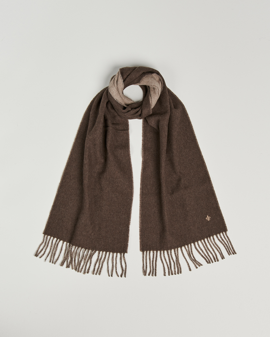 Homme | Morris Double Face Wool Scarf Brown | Morris | Double Face Wool Scarf Brown
