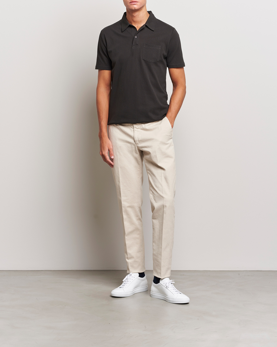 Heren | Polo's | Sunspel | Riviera Polo Shirt Coffe