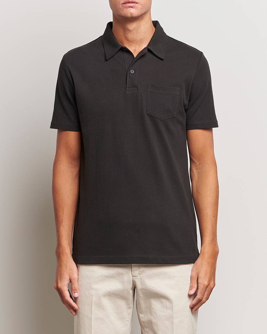 Heren | Polo's | Sunspel | Riviera Polo Shirt Coffe