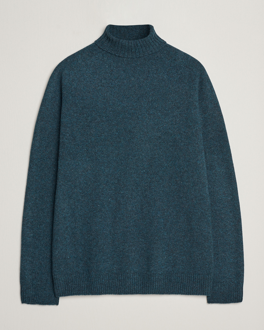 Homme | Pulls Et Tricots | Sunspel | Lambswool Rollneck Peacock