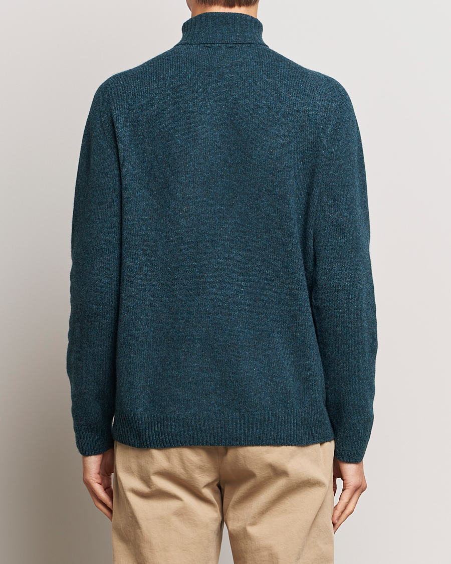 Homme | Pulls Et Tricots | Sunspel | Lambswool Rollneck Peacock