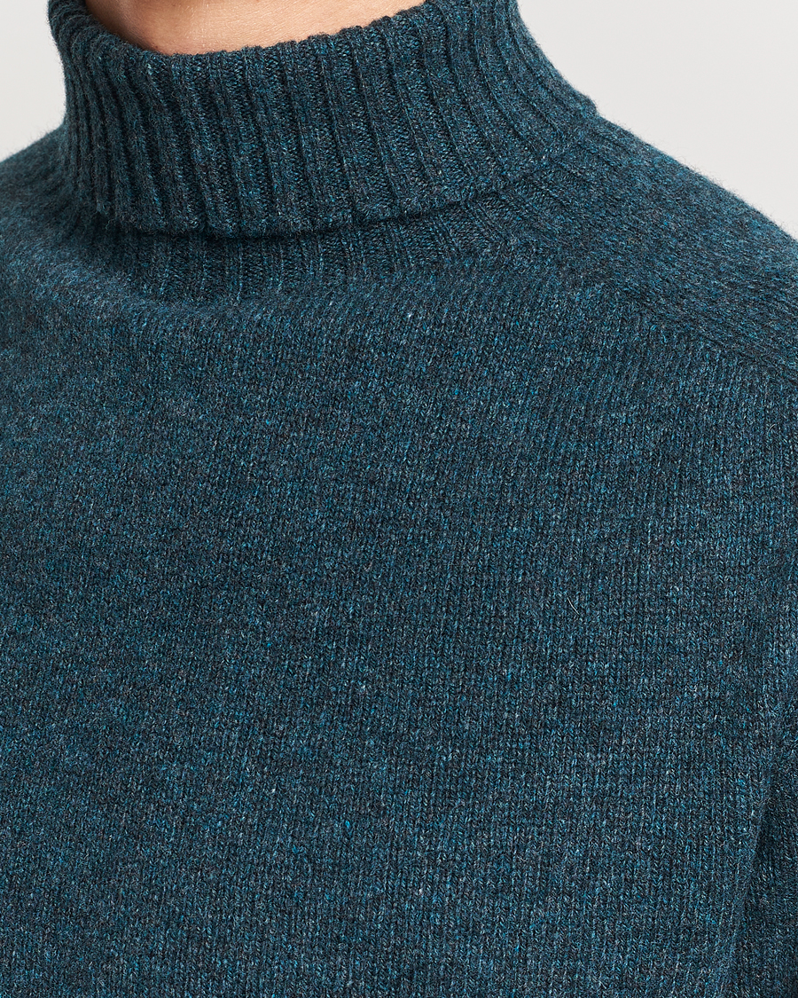 Homme | Pulls Et Tricots | Sunspel | Lambswool Rollneck Peacock