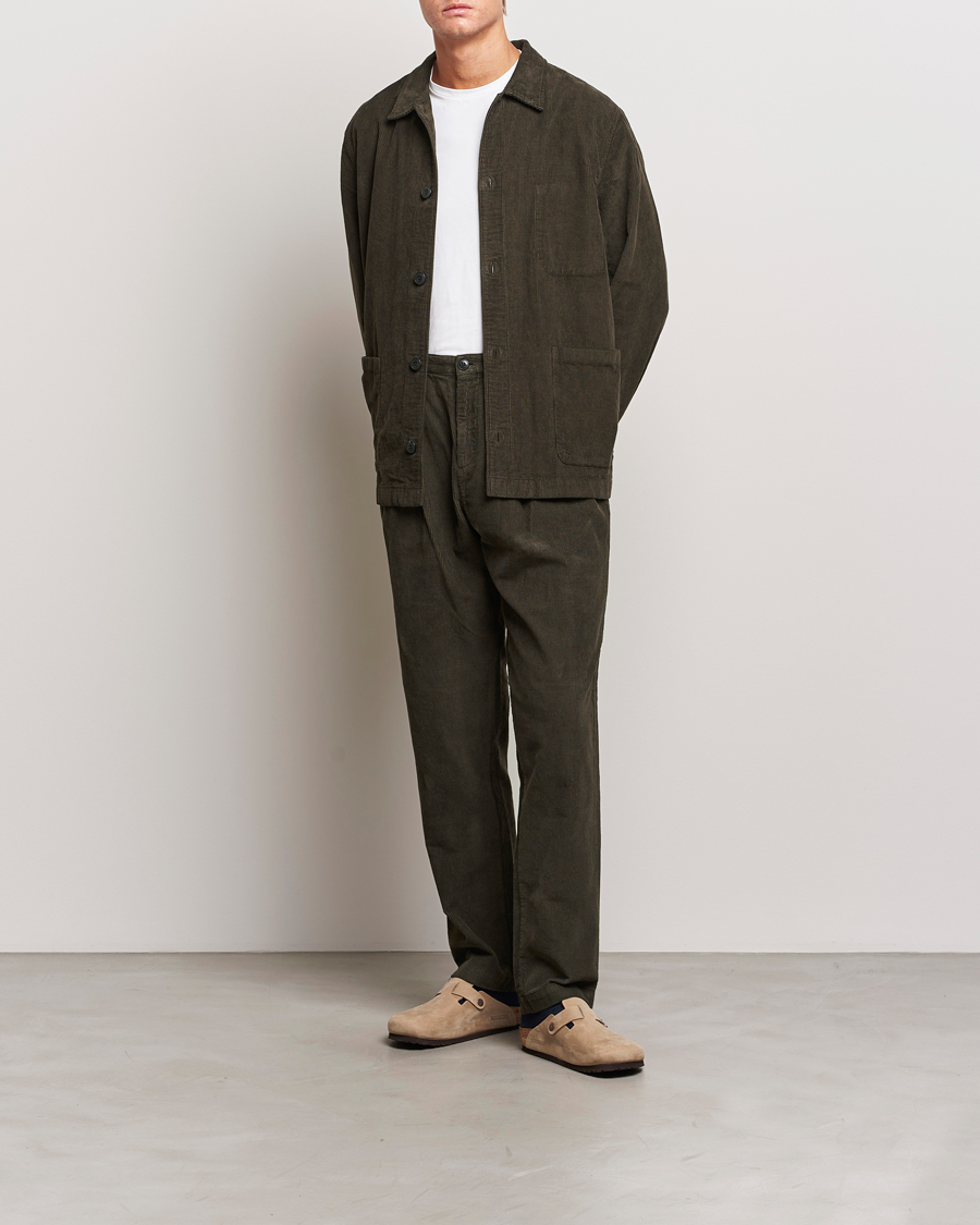 Heren | Blazers | Sunspel | Cord Twin Pocket Jacket Coffee