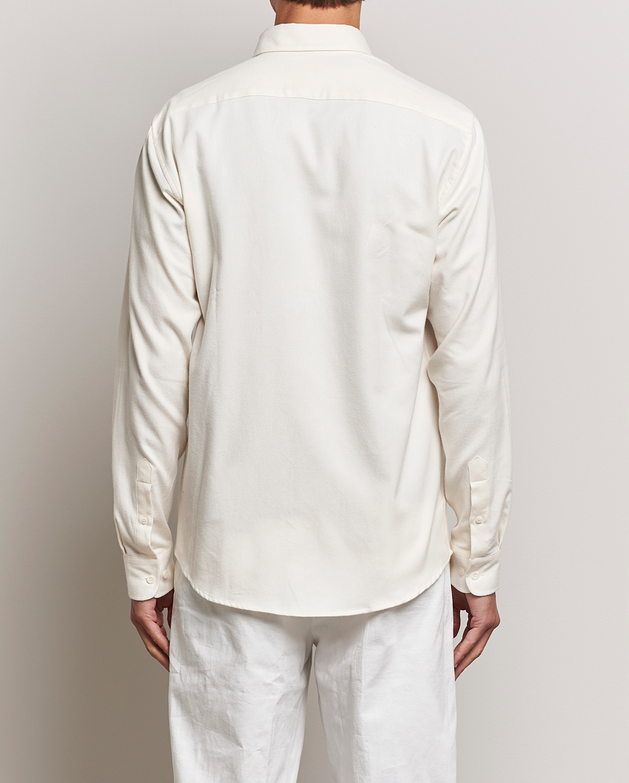 Homme | Chemises | Sunspel | Brushed Cotton Flannel Shirt Ecru