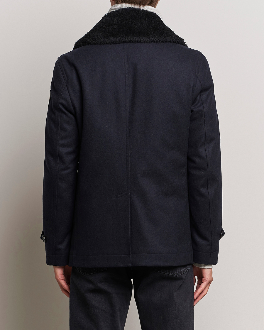 Homme | Manteaux Et Vestes | Belstaff | Ashridge Sherling Wool Peacoat Dark Ink