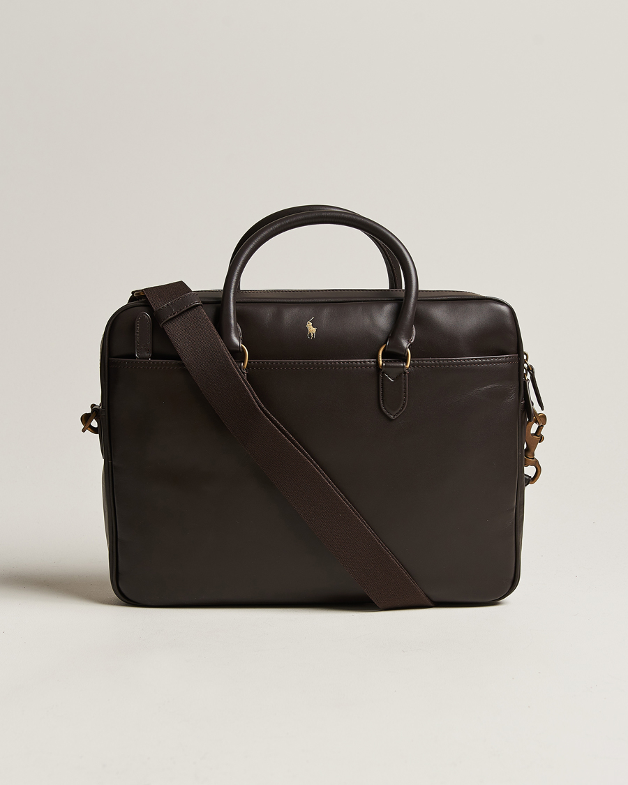 Homme | Polo Ralph Lauren Leather Briefcase Dark Brown | Polo Ralph Lauren | Leather Briefcase Dark Brown