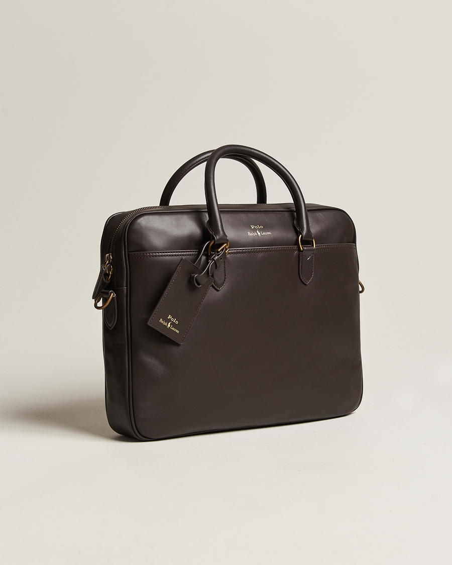 Homme | Polo Ralph Lauren Leather Briefcase Dark Brown | Polo Ralph Lauren | Leather Briefcase Dark Brown