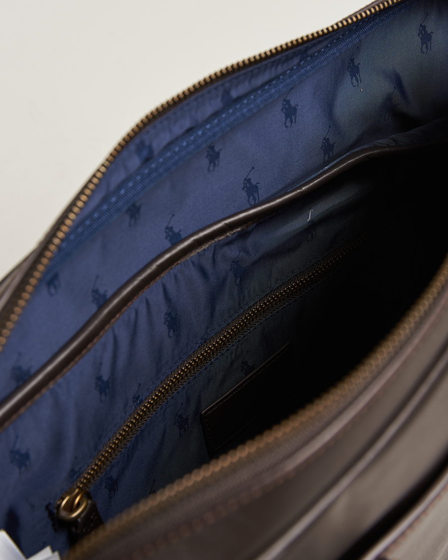 Homme | Polo Ralph Lauren Leather Briefcase Dark Brown | Polo Ralph Lauren | Leather Briefcase Dark Brown