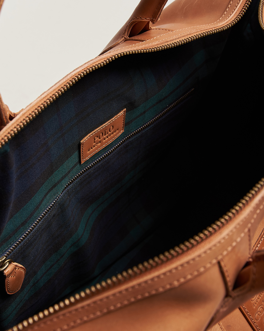 Heren | Polo Ralph Lauren Heritage Leather Dufflebag Tan | Polo Ralph Lauren | Heritage Leather Dufflebag Tan