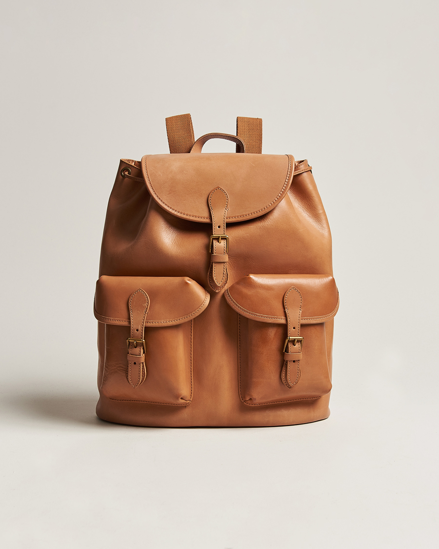 Homme | Polo Ralph Lauren Heritage Leather Backpack Tan | Polo Ralph Lauren | Heritage Leather Backpack Tan