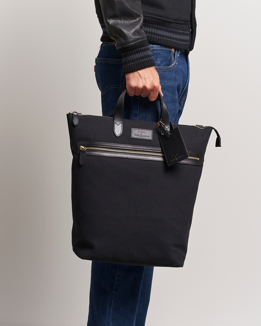 Homme | Polo Ralph Lauren Canvas Totebag Black | Polo Ralph Lauren | Canvas Totebag Black