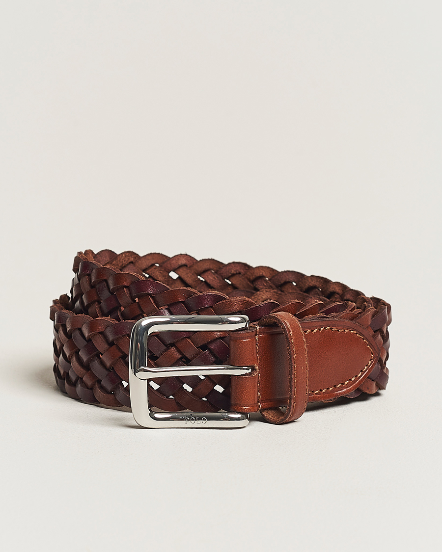 Homme | Polo Ralph Lauren Braided Belt Saddle Brown/Dk Brown | Polo Ralph Lauren | Braided Belt Saddle Brown/Dk Brown