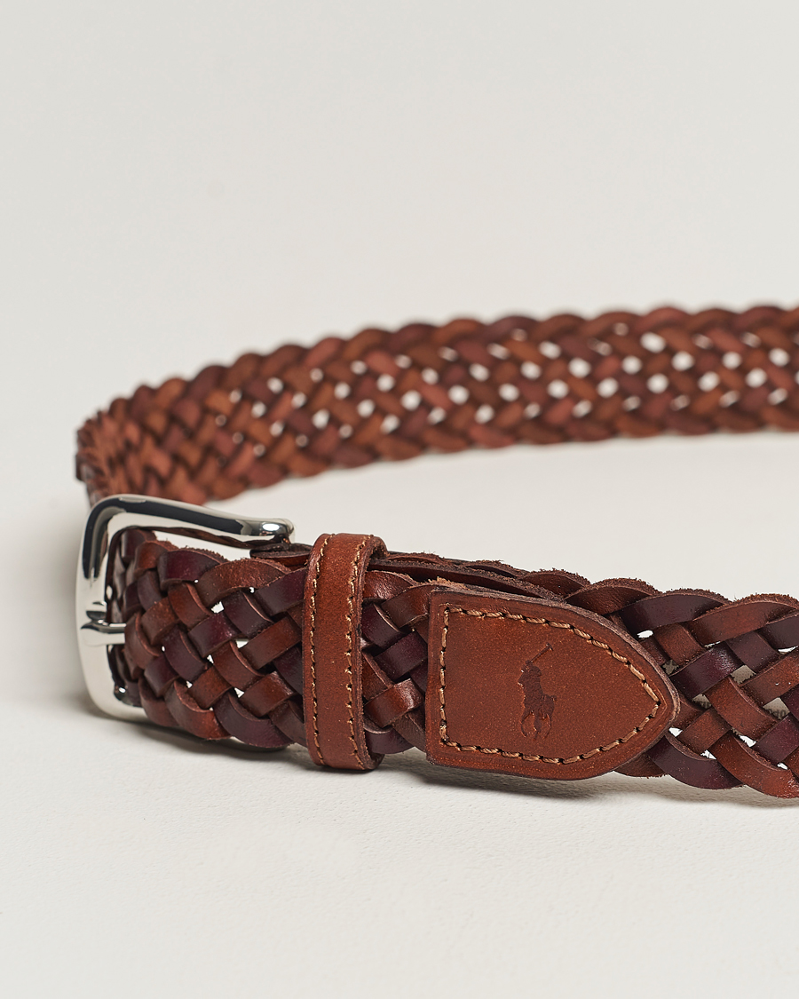 Homme | Polo Ralph Lauren Braided Belt Saddle Brown/Dk Brown W38 | Polo Ralph Lauren | Braided Belt Saddle Brown/Dk Brown W38