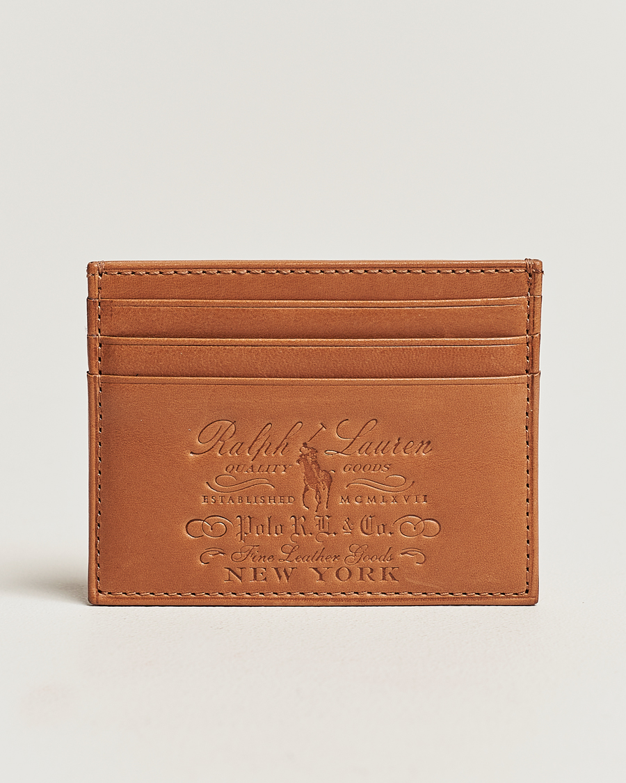 Homme | Polo Ralph Lauren Heritage Leather Credit Card Holder Tan | Polo Ralph Lauren | Heritage Leather Credit Card Holder Tan