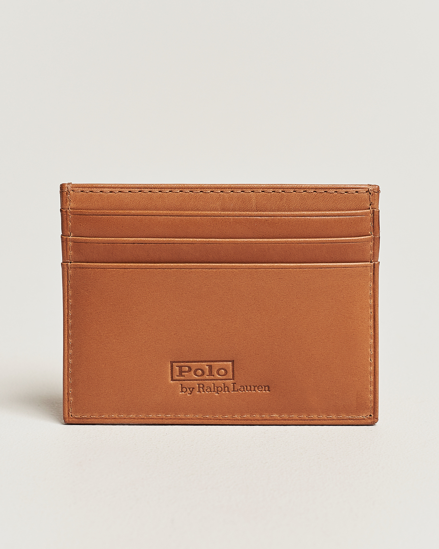Homme | Polo Ralph Lauren Heritage Leather Credit Card Holder Tan | Polo Ralph Lauren | Heritage Leather Credit Card Holder Tan