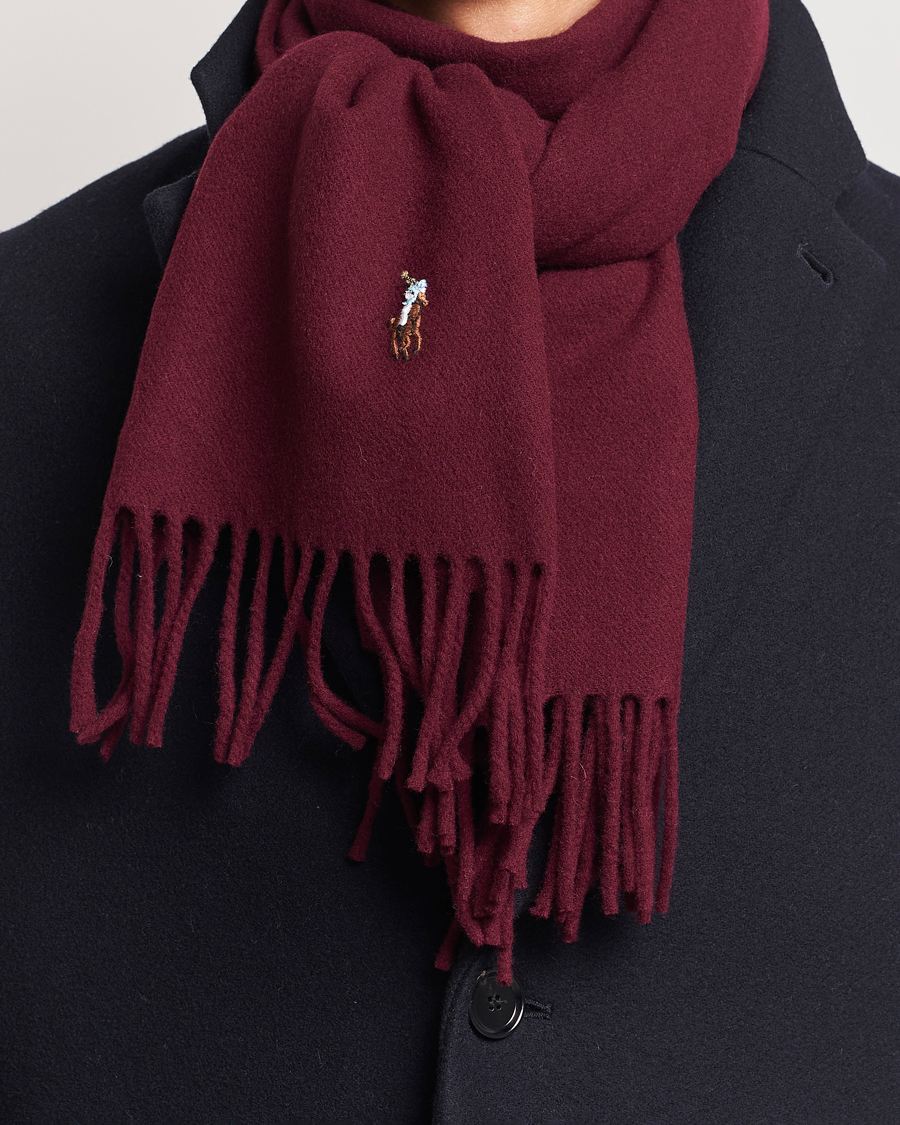 Heren | Polo Ralph Lauren Signature Wool Scarf Harvard Wine | Polo Ralph Lauren | Signature Wool Scarf Harvard Wine