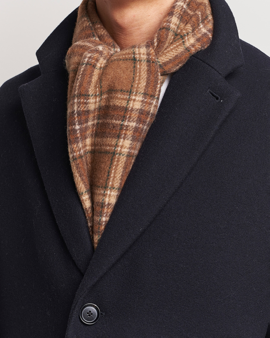 Heren | Polo Ralph Lauren Wool Checked Scarf Camel/Brown | Polo Ralph Lauren | Wool Checked Scarf Camel/Brown
