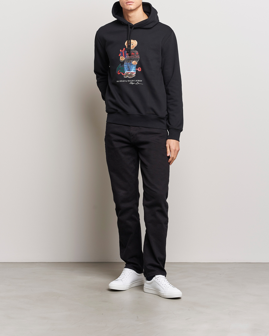 Heren | Truien | Polo Ralph Lauren | Printed Denim Bear Hoodie Black