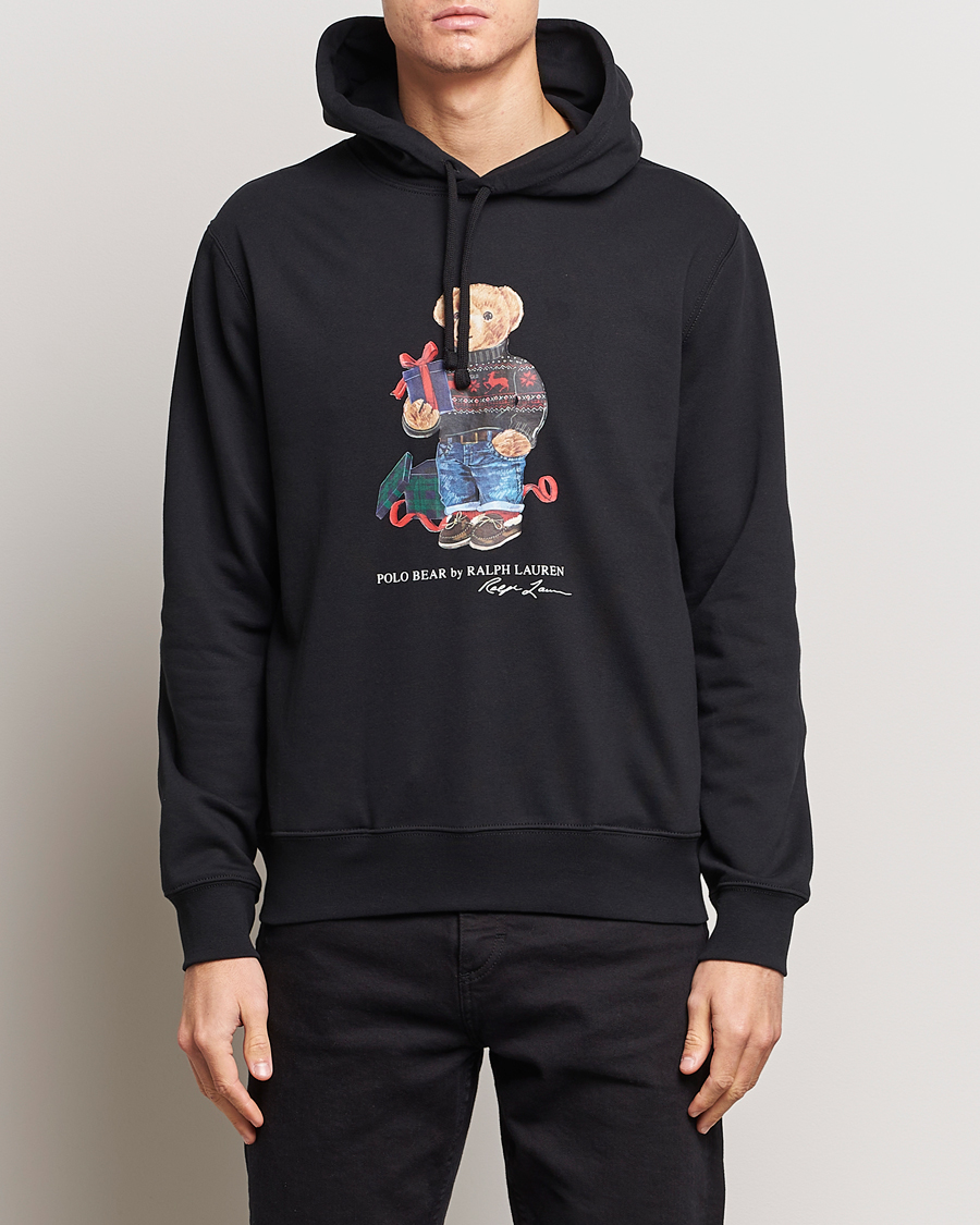 Heren | Truien | Polo Ralph Lauren | Printed Denim Bear Hoodie Black