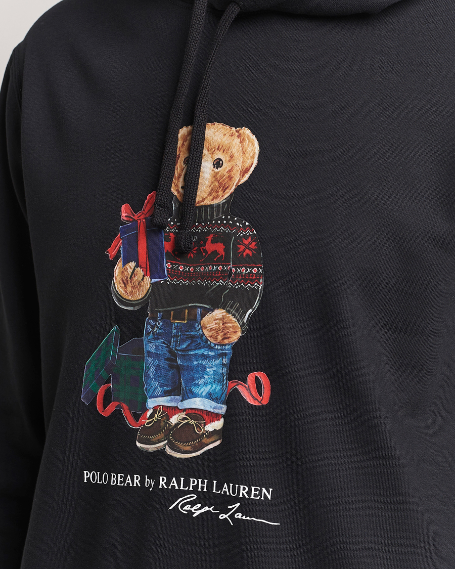 Heren | Truien | Polo Ralph Lauren | Printed Denim Bear Hoodie Black