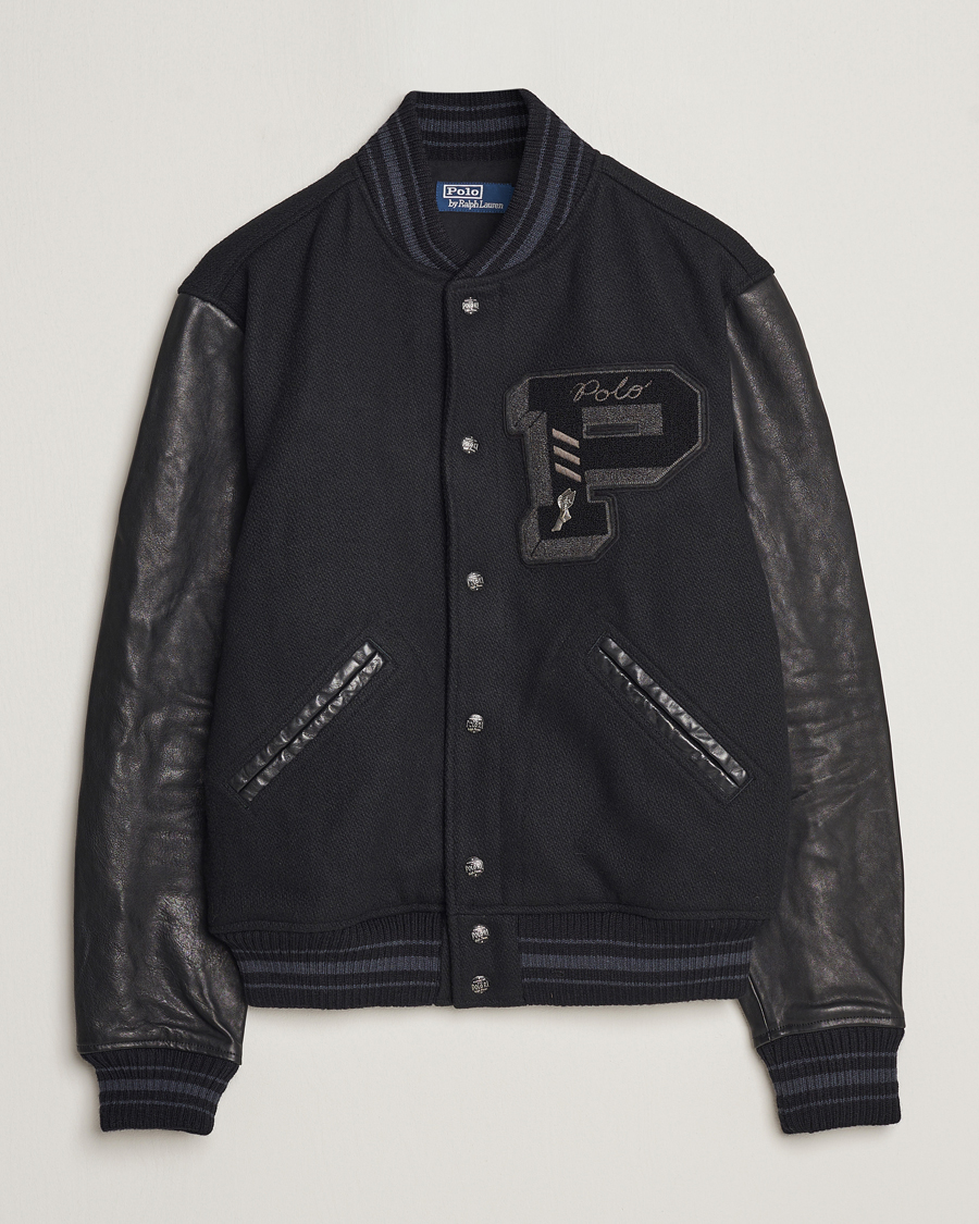 Homme | Manteaux Et Vestes | Polo Ralph Lauren | Varsity Lined Bomber Jacket Black