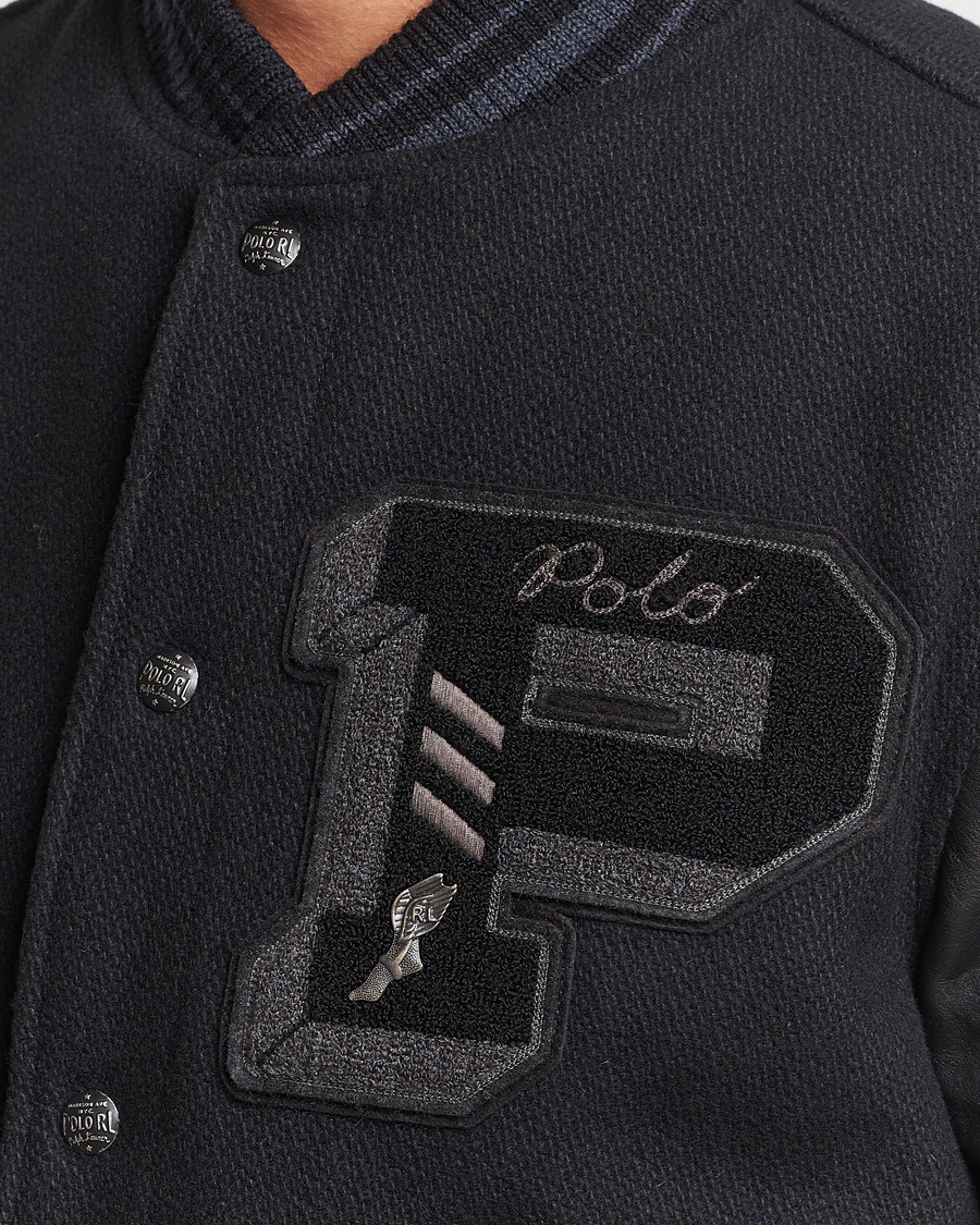 Homme | Manteaux Et Vestes | Polo Ralph Lauren | Varsity Lined Bomber Jacket Black