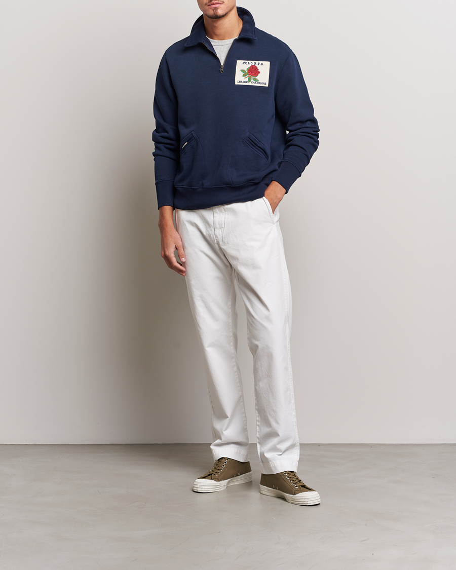 Heren | Truien | Polo Ralph Lauren | Logo Cotton Half Zip Cruise Navy