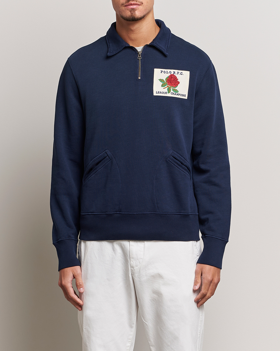 Heren | Truien | Polo Ralph Lauren | Logo Cotton Half Zip Cruise Navy