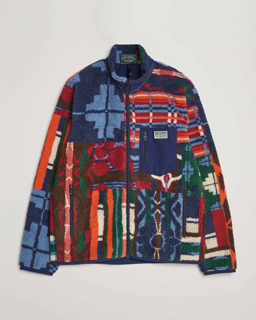 Homme | Pulls Et Tricots | Polo Ralph Lauren | Pinelodge Pile Patchwork Full Zip Multi