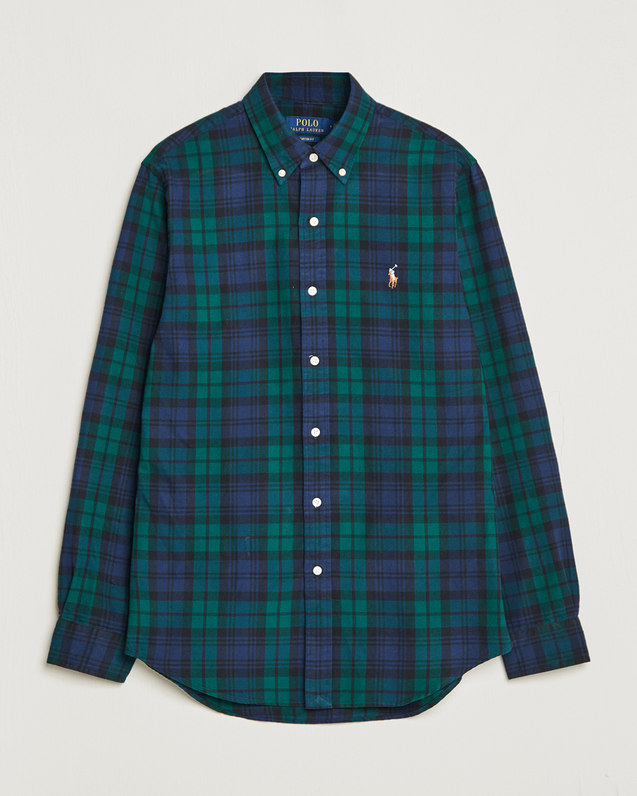 Heren | Overhemden | Polo Ralph Lauren | Custom Fit Checked Shirt Navy/Green