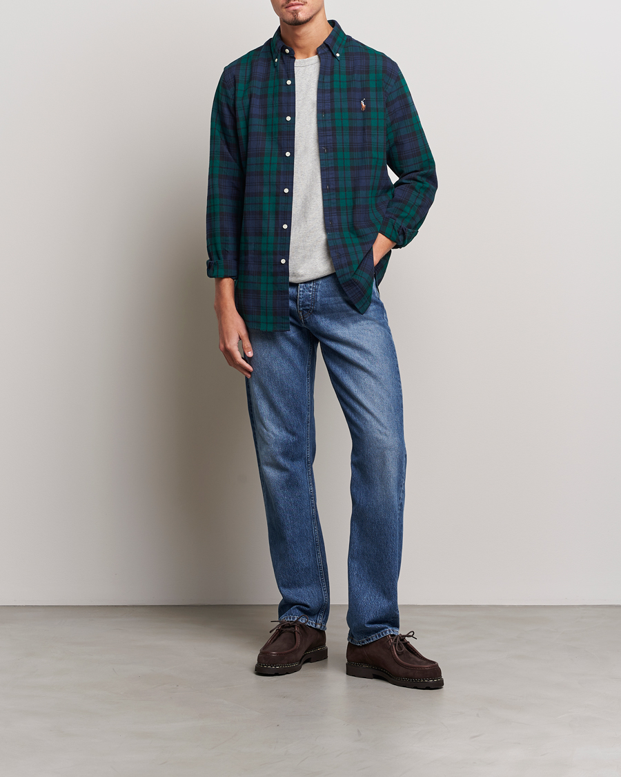 Heren | Overhemden | Polo Ralph Lauren | Custom Fit Checked Shirt Navy/Green