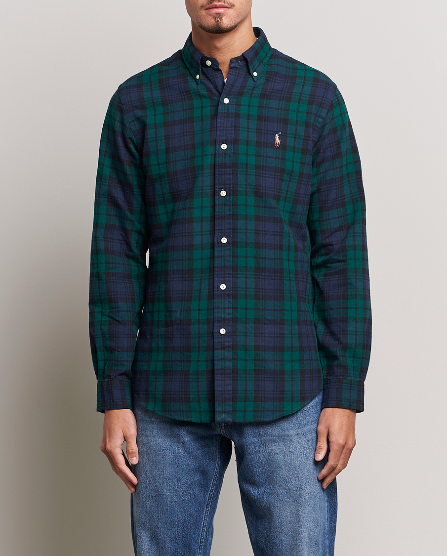 Heren | Overhemden | Polo Ralph Lauren | Custom Fit Checked Shirt Navy/Green