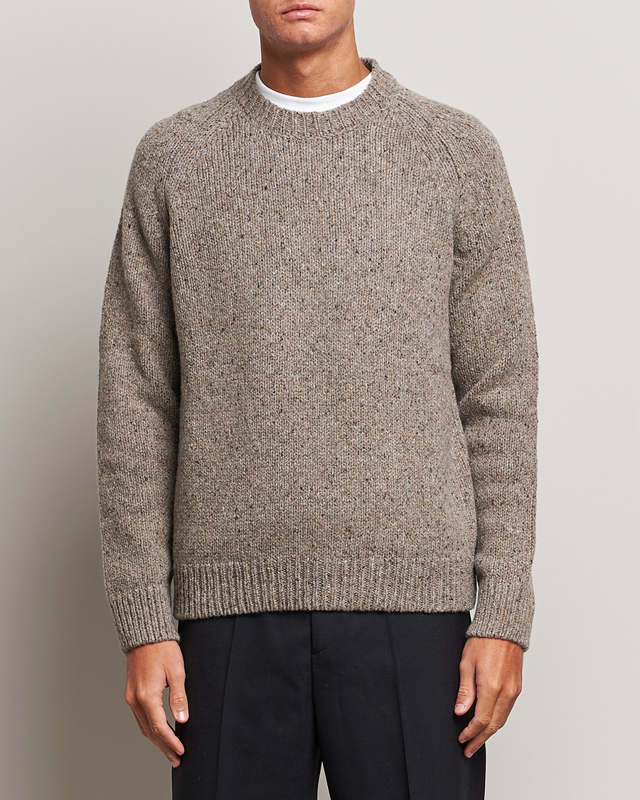 Heren | Truien | A.P.C. | Harris Wool Knitted Crew Neck Sweater Taupe