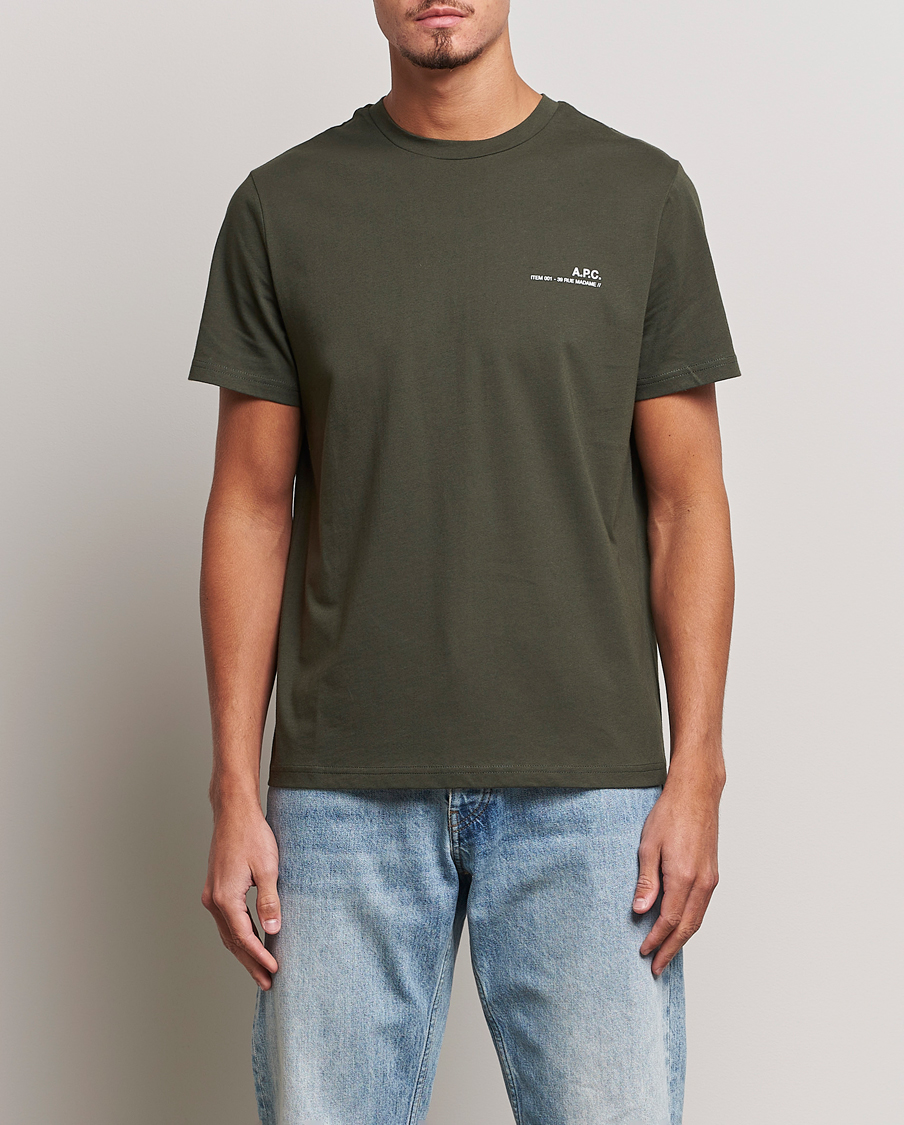 Homme | T-shirts | A.P.C. | Item Short Sleeve T-Shirt Kaki