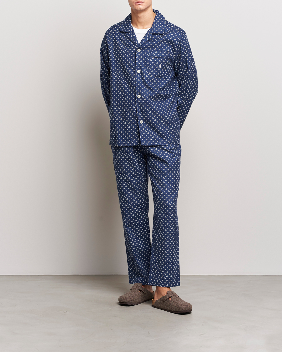 Heren | Pyjama's en gewaden | Polo Ralph Lauren | Flannel Paisley Pyjama Set Navy