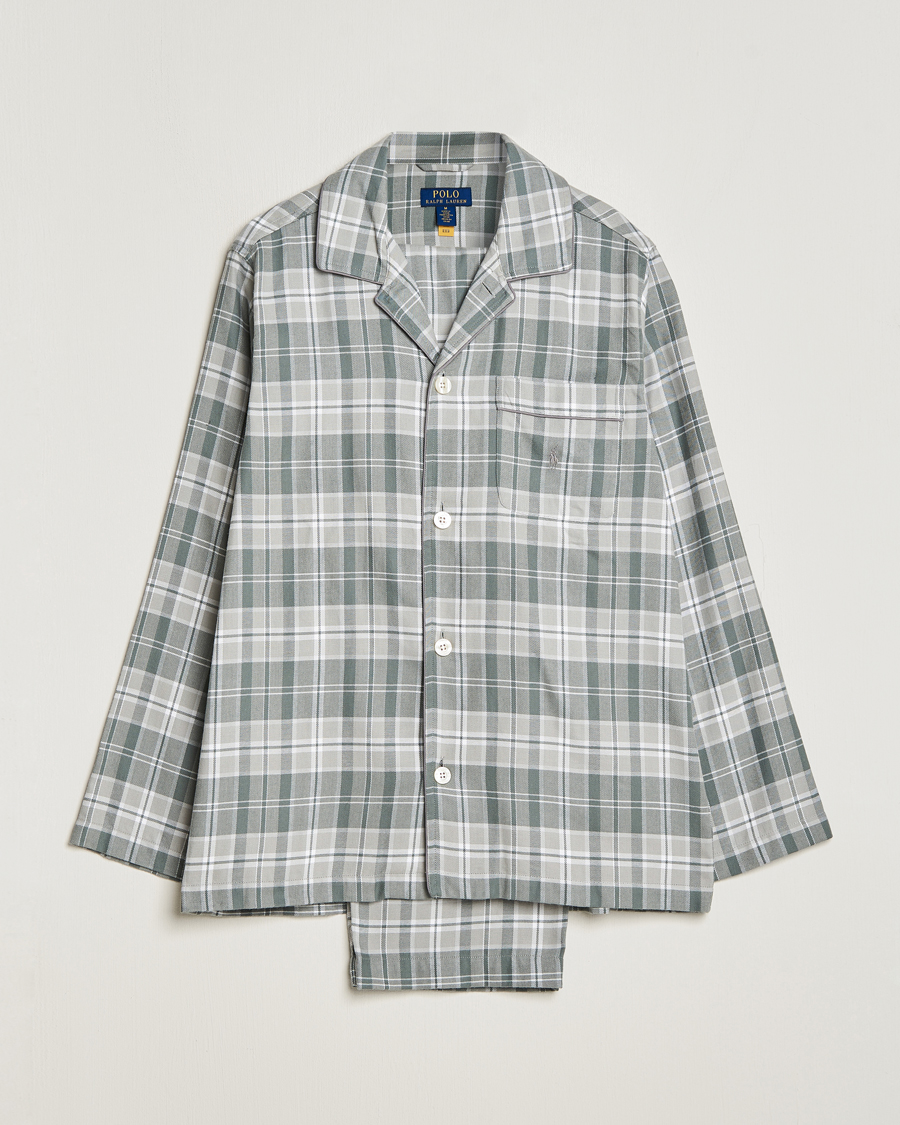 Homme | Peignoirs Et Pyjamas | Polo Ralph Lauren | Flannel Checked Pyjama Set Grey