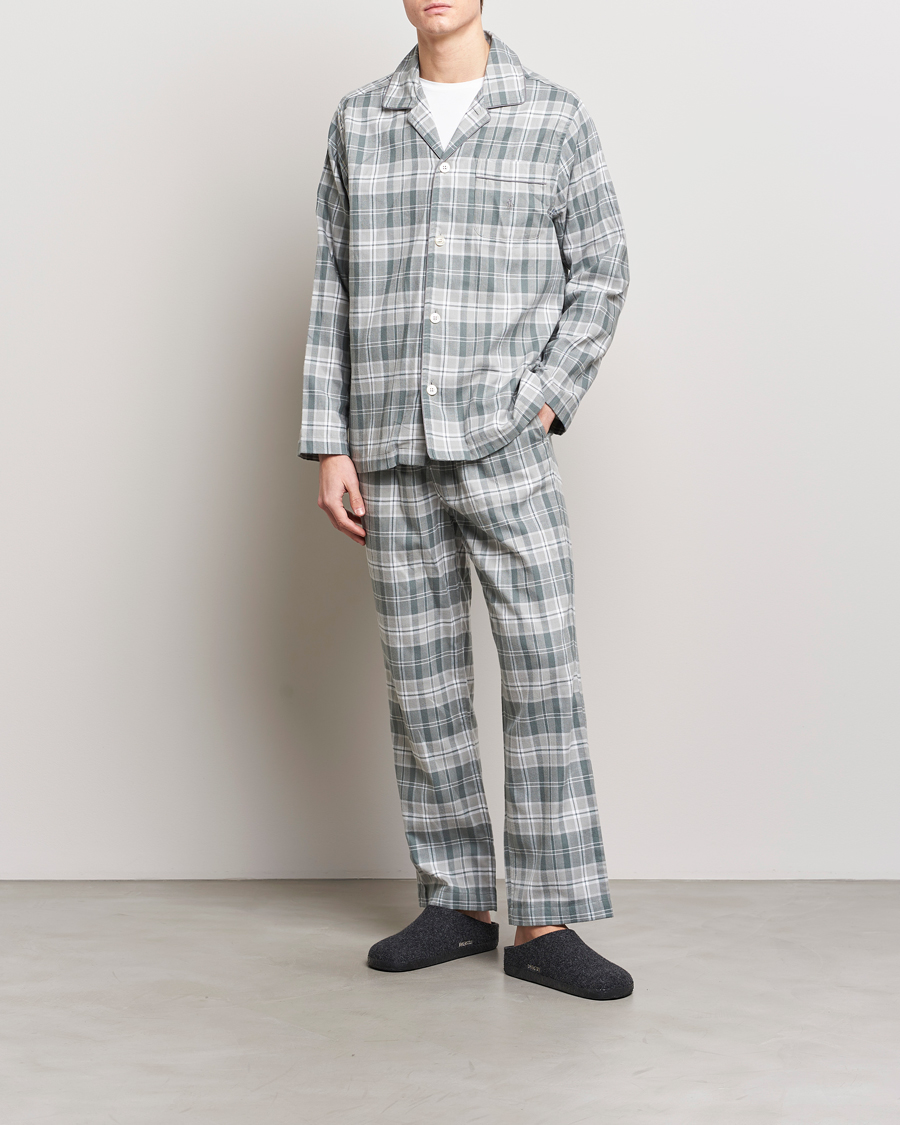 Homme | Peignoirs Et Pyjamas | Polo Ralph Lauren | Flannel Checked Pyjama Set Grey