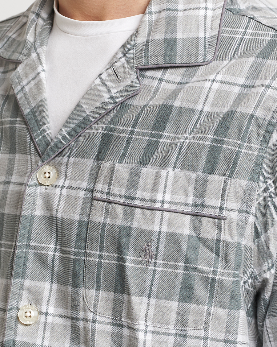 Homme | Peignoirs Et Pyjamas | Polo Ralph Lauren | Flannel Checked Pyjama Set Grey