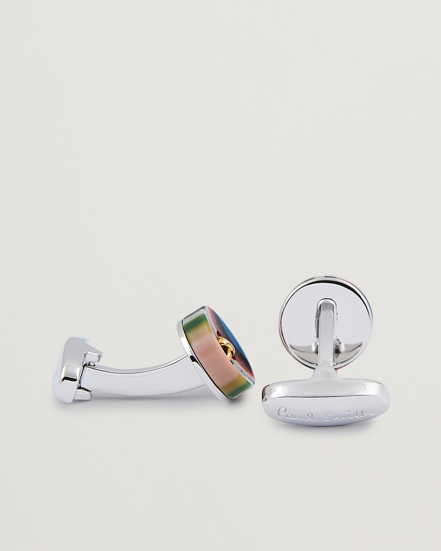 Heren | Paul Smith Button Stripe Cufflink Multi | Paul Smith | Button Stripe Cufflink Multi