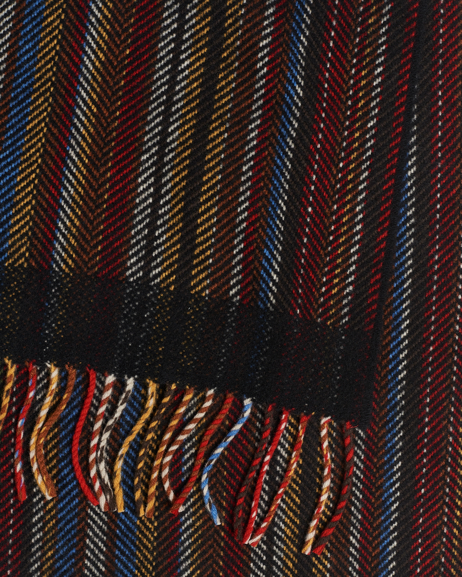 Heren | Paul Smith Wool/Cashmere Stripe Herringbone Scarf Multi | Paul Smith | Wool/Cashmere Stripe Herringbone Scarf Multi