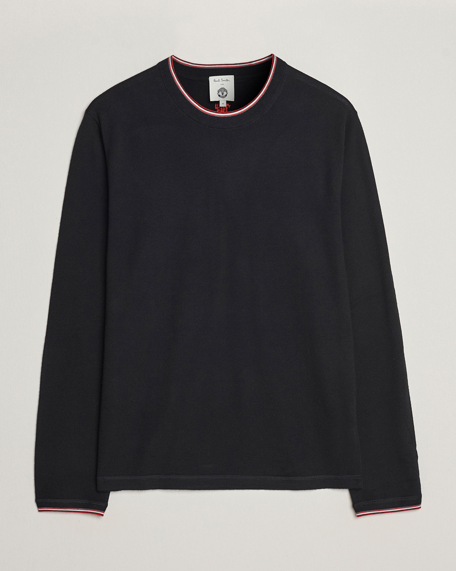 Heren | Truien | Paul Smith | Merino Wool Knitted Crew Neck Sweater Black