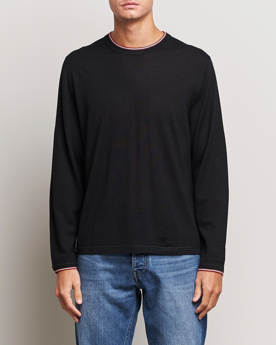 Heren | Truien | Paul Smith | Merino Wool Knitted Crew Neck Sweater Black