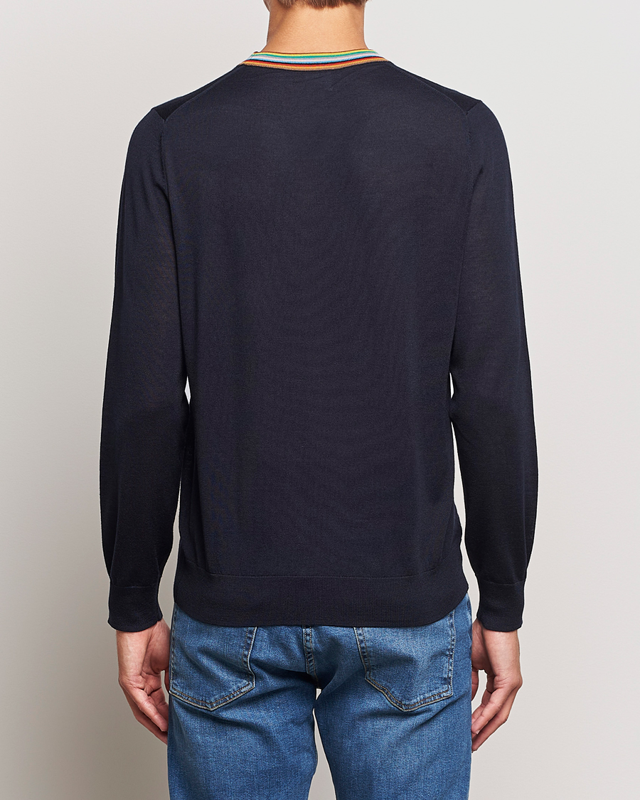 Heren | Truien | Paul Smith | Wool/Silk Knitted Crew Neck Navy