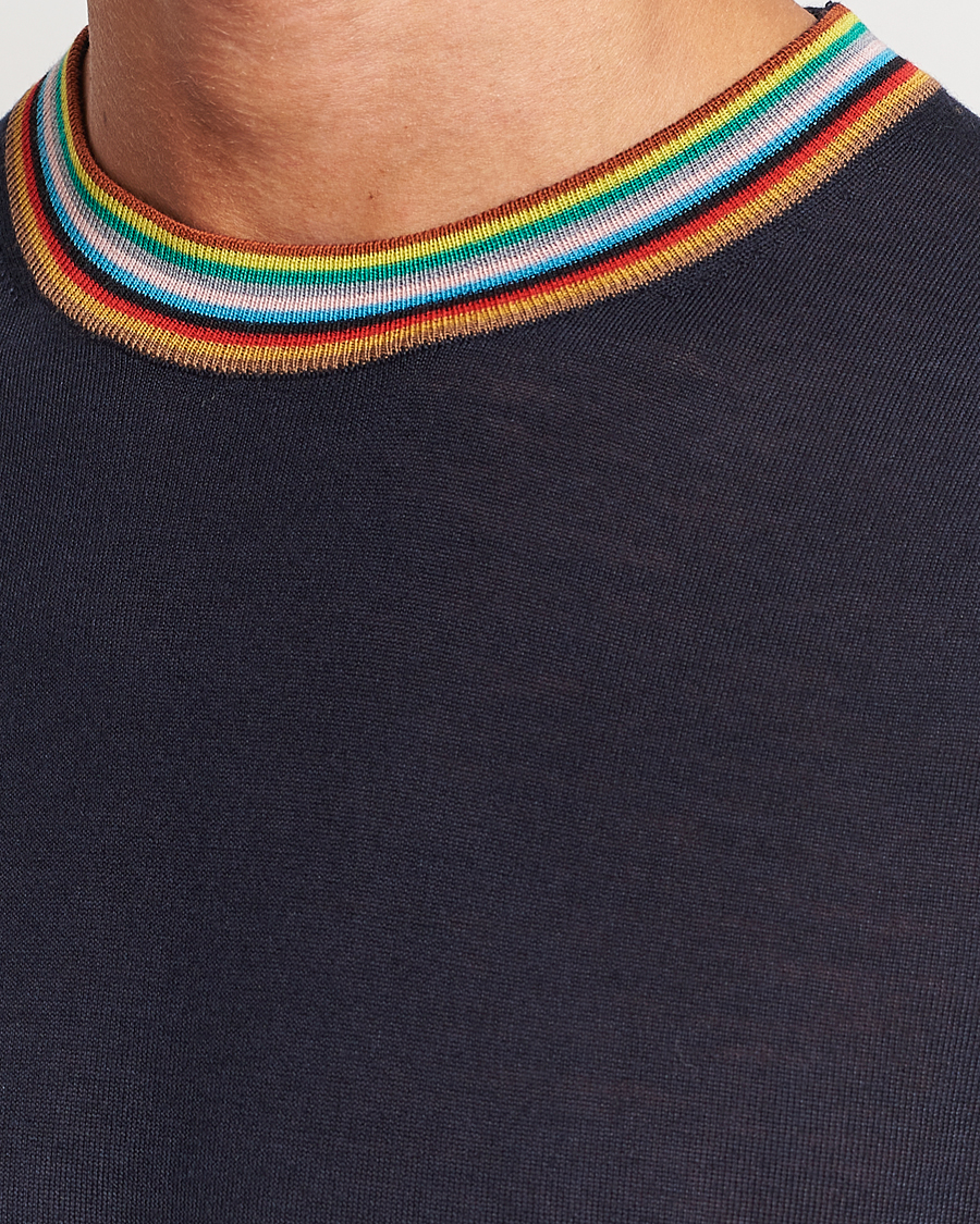 Heren | Truien | Paul Smith | Wool/Silk Knitted Crew Neck Navy