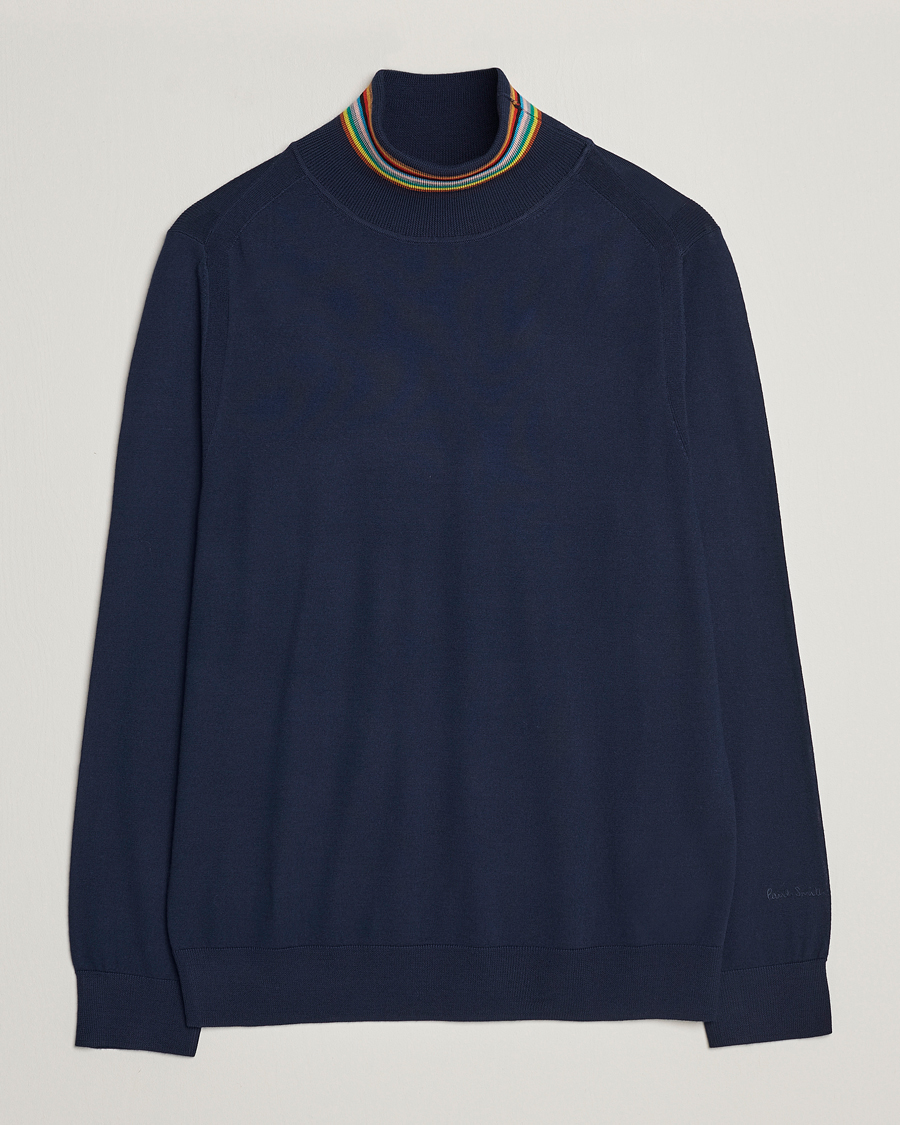 Heren | Truien | Paul Smith | Merino Wool Knitted Polo Navy