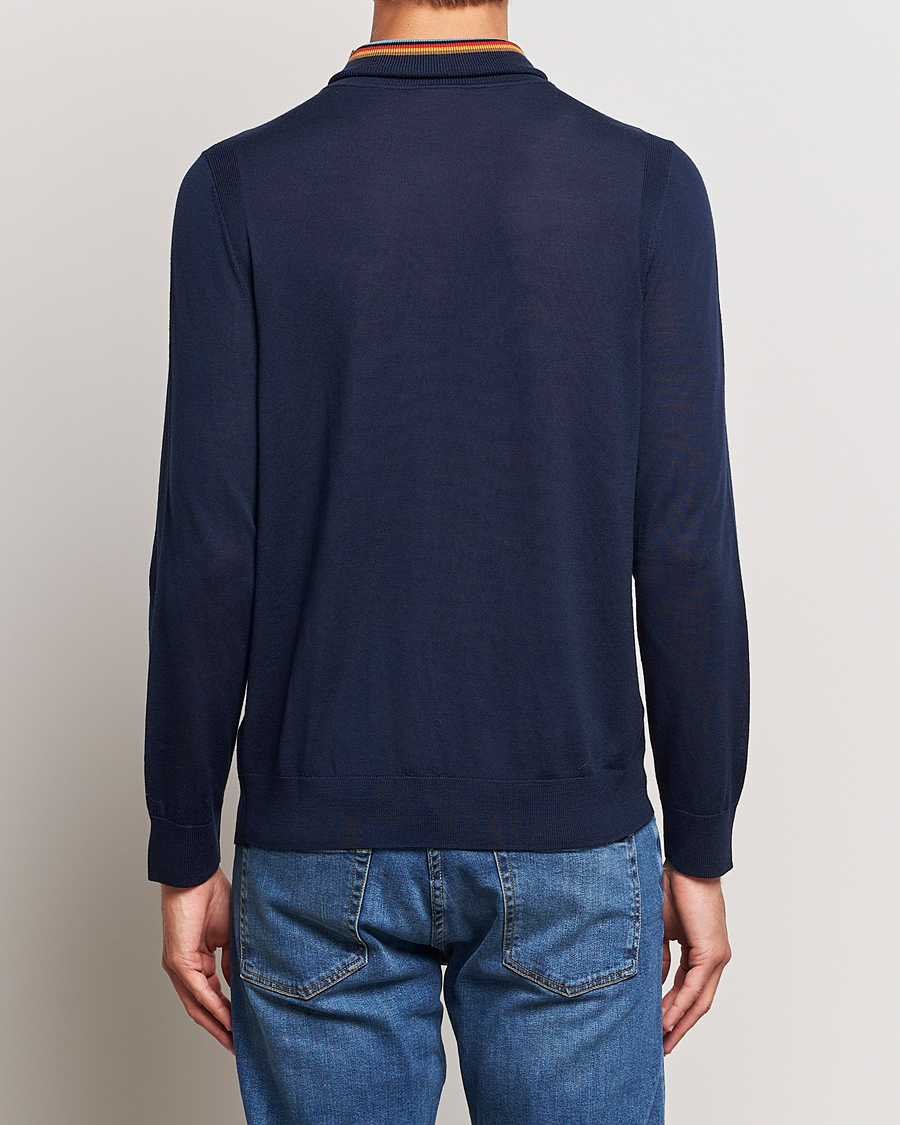 Heren | Truien | Paul Smith | Merino Wool Knitted Polo Navy