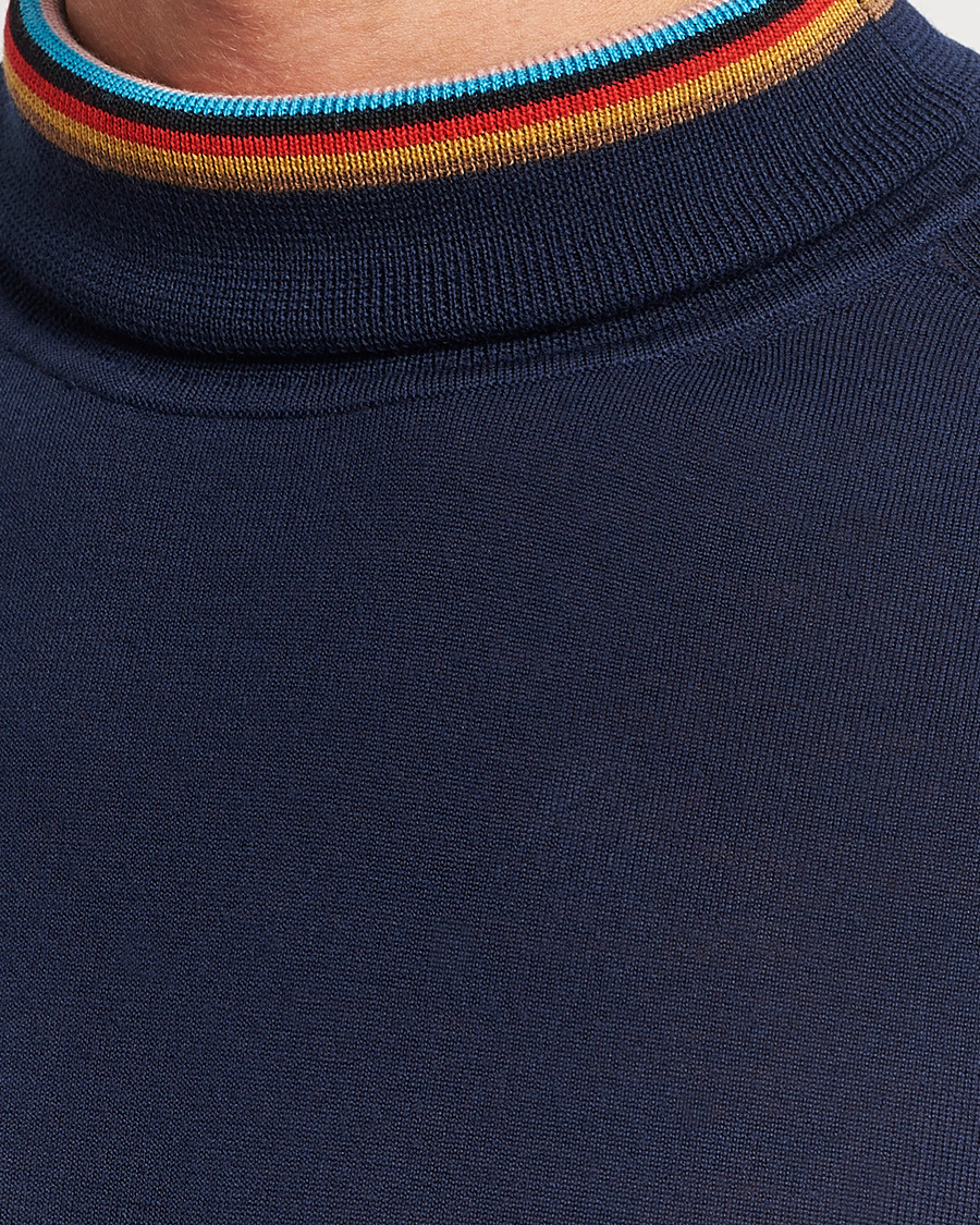 Heren | Truien | Paul Smith | Merino Wool Knitted Polo Navy