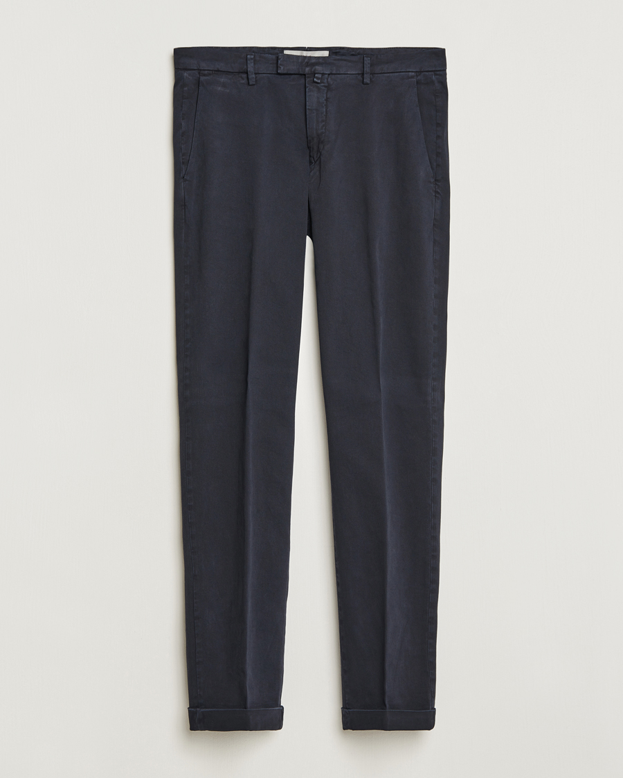 Homme | Pantalons | Briglia 1949 | Slim Fit Cotton Stretch Chino Navy